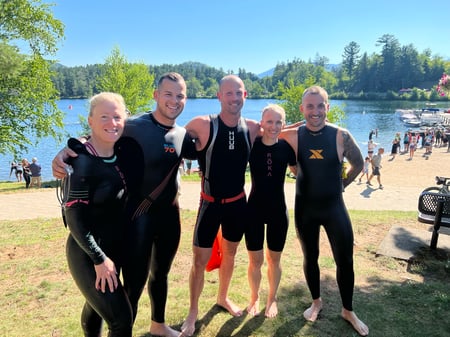 Matt Sommer - group swim skin and wetsuit photo